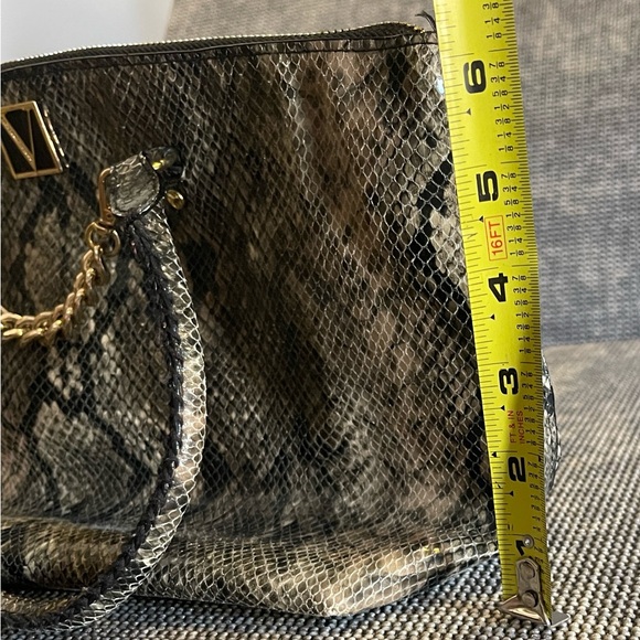 Victoria's Secret Snakeskin Satchel with Gold Chain - Picture 12 of 13